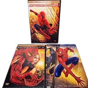 Spider-Man I, II & III One Two Three 1 2 3 Marvel Comics Three DVD Movie Lot